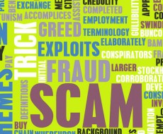 Email scam word cloud
