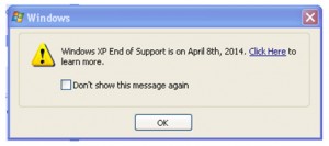 Windows XP alert