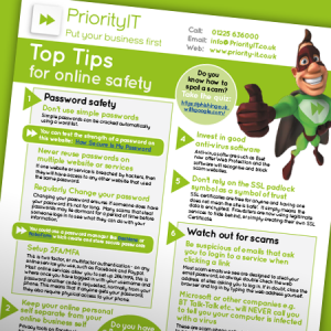 Priority IT Top Tips for online safety