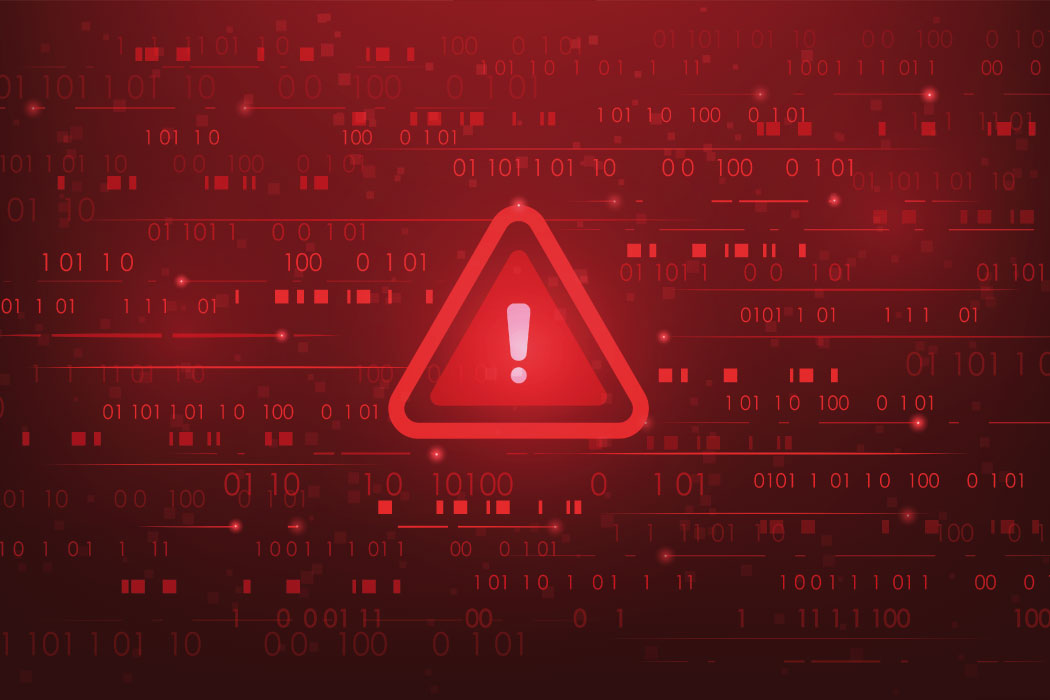 Cyber attack warning image